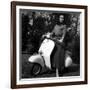 Paola Mori on a Vespa During Her Honeymoon with Orsonwelles in South of France, May 1955-null-Framed Photo