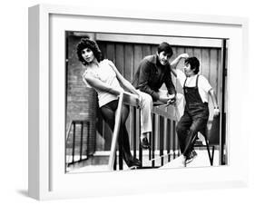 Paola Pitagora and Gianni Morandi on the Set of Jacopone-null-Framed Photographic Print