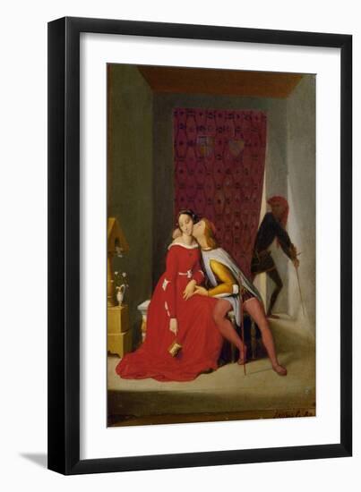 Paolo and Francesca, from Dante's Divina Commedia-Jean-Auguste-Dominique Ingres-Framed Giclee Print