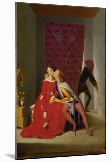 Paolo and Francesca, from Dante's Divina Commedia-Jean-Auguste-Dominique Ingres-Mounted Giclee Print