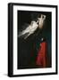 Paolo and Francesca in Conversation with Dante and Virgil, Episode from Divine Comedy-Dante Alighieri-Framed Giclee Print