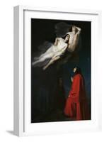 Paolo and Francesca in Conversation with Dante and Virgil, Episode from Divine Comedy-Dante Alighieri-Framed Giclee Print