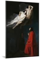 Paolo and Francesca in Conversation with Dante and Virgil, Episode from Divine Comedy-Dante Alighieri-Mounted Giclee Print