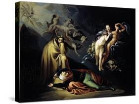 Paolo and Francesca in Hell, Scene from Divine Comedy-Dante Alighieri-Stretched Canvas