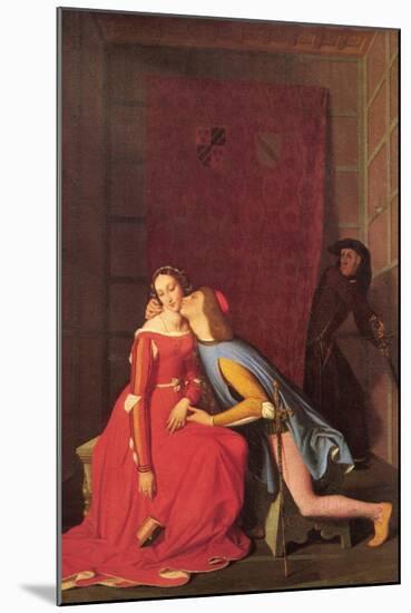 Paolo and Francesca-Jean-Auguste-Dominique Ingres-Mounted Art Print