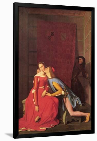 Paolo and Francesca-Jean-Auguste-Dominique Ingres-Framed Art Print