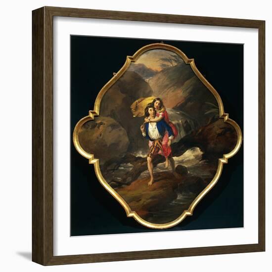 Paolo and Virginia, 1850-1874-Angelo Inganni-Framed Giclee Print