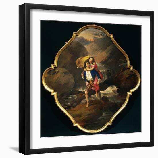 Paolo and Virginia, 1850-1874-Angelo Inganni-Framed Giclee Print