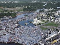 Omar Ali Saifuddin Mosque and City, Bandar Seri Begawan, Brunei (Island of Borneo)-Paolo Koch-Mounted Photographic Print