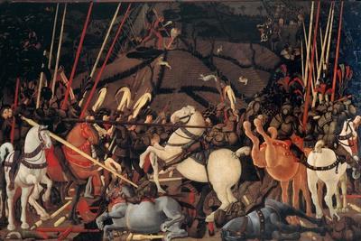 Rout of St. Roman (Battle of St Roman),by Paolo Uccello, c. 1436-1439 . Uffizi Gallery, Florence
