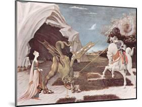 Paolo Uccello (St. George fighting the dragon) Art Poster Print-null-Mounted Poster