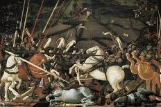 Romans and Gauls Fighting or the Battle in Front of the Gates of Rome-Paolo Uccello-Giclee Print
