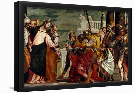 Paolo Veronese / 'Jesus and the Centurion', ca. 1571, Italian School, Oil on canvas, 192 cm x 2...-PAOLO VERONESE-Framed Poster