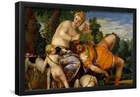 Paolo Veronese / 'Venus and Adonis', ca. 1580, Italian School, Oil on canvas, 162 cm x 191 cm, ...-PAOLO VERONESE-Framed Poster