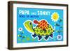 Papa and Sonny-null-Framed Art Print