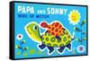 Papa and Sonny-null-Framed Stretched Canvas