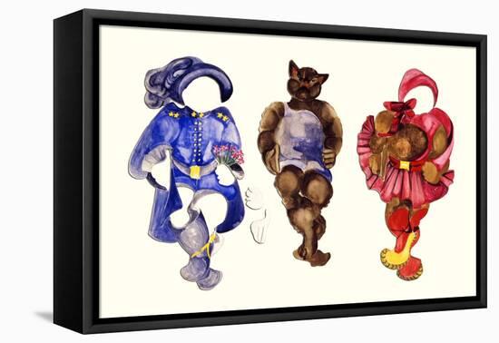 Papa Bear Paper Doll-Zelda Fitzgerald-Framed Stretched Canvas