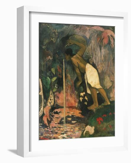 Papa Moe, L'Eau Myst?euse, Mysterious Water, 1893-Paul Gauguin-Framed Giclee Print