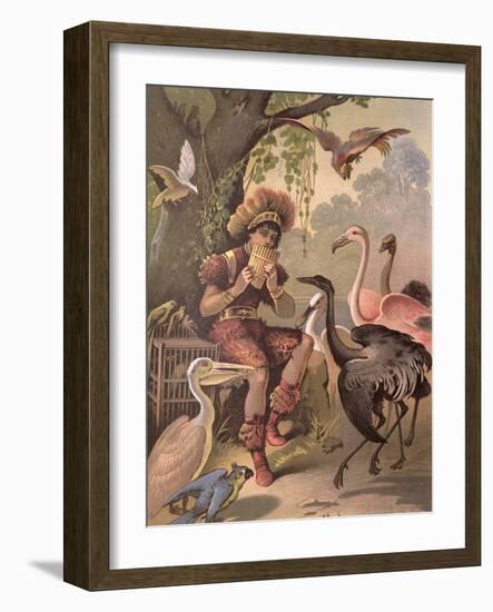 Papageno the Bird-Catcher, from 'The Magic Flute' by Wolfgang Amadeus Mozart (1756-91)-Carl Offterdinger-Framed Giclee Print