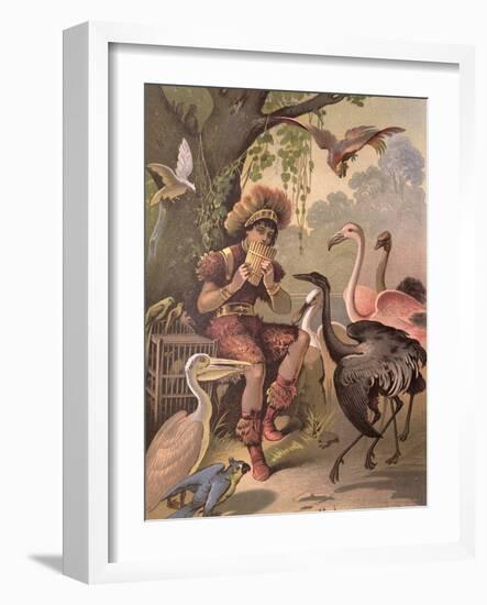 Papageno the Bird-Catcher, from 'The Magic Flute' by Wolfgang Amadeus Mozart (1756-91)-Carl Offterdinger-Framed Giclee Print