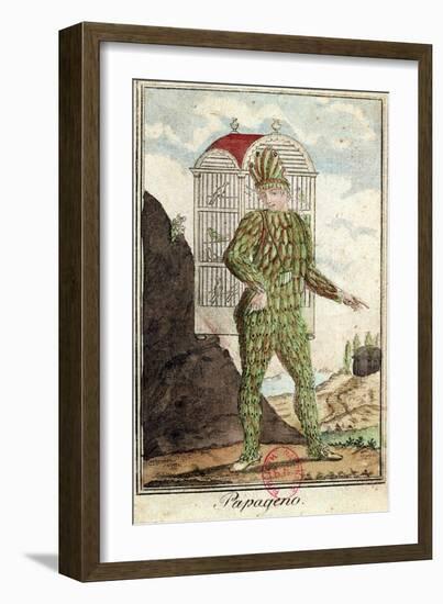 Papageno the Bird-Catcher, from "The Magic Flute" by Wolfgang Amadeus Mozart-null-Framed Giclee Print