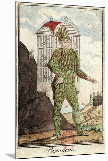 Papageno the Bird-Catcher, from "The Magic Flute" by Wolfgang Amadeus Mozart-null-Mounted Giclee Print