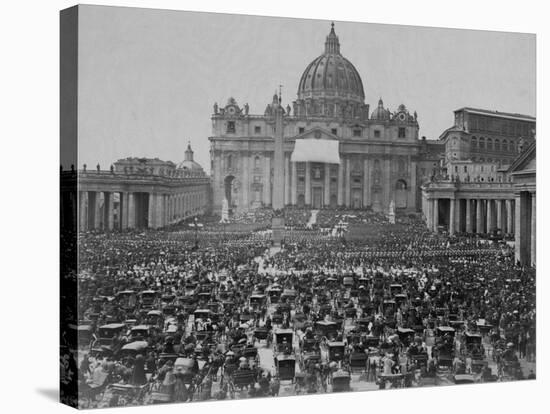 Papal Benediction at St. Peter's Basilica-null-Stretched Canvas