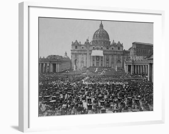 Papal Benediction at St. Peter's Basilica-null-Framed Photographic Print