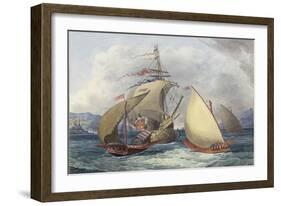 Papal Galleys and Ships of War, c.1850-Charles Hamilton Smith-Framed Giclee Print