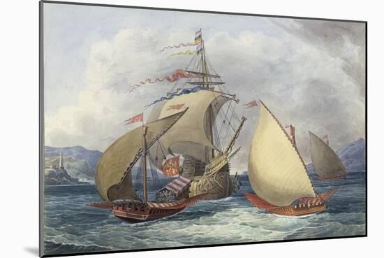 Papal Galleys and Ships of War, c.1850-Charles Hamilton Smith-Mounted Giclee Print