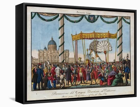 Papal Pageant in Front of St. Peter's-null-Framed Stretched Canvas