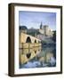 Papal Palace and Bridge Over the River Rhone, Avignon, Provence, France, Europe-John Miller-Framed Photographic Print