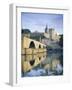 Papal Palace and Bridge Over the River Rhone, Avignon, Provence, France, Europe-John Miller-Framed Photographic Print