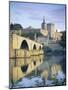 Papal Palace and Bridge Over the River Rhone, Avignon, Provence, France, Europe-John Miller-Mounted Photographic Print