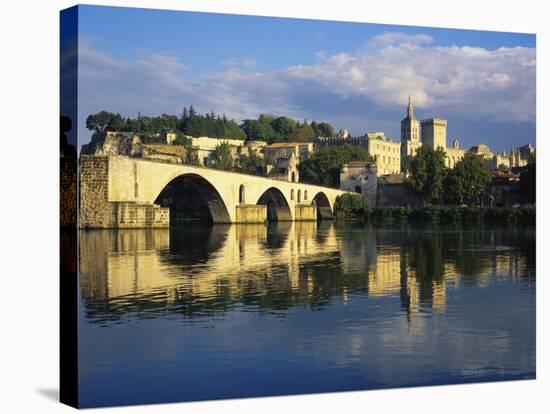 Papal Palace, Avignon, Vaucluse, Provence-Alpes-Cote D'Azur, France-John Miller-Stretched Canvas