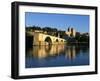 Papal Palace, Bridge and the River Rhone, Avignon, Provence, France-John Miller-Framed Photographic Print