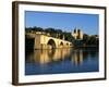 Papal Palace, Bridge and the River Rhone, Avignon, Provence, France-John Miller-Framed Photographic Print