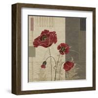 Papavar II-Linda Wood-Framed Giclee Print