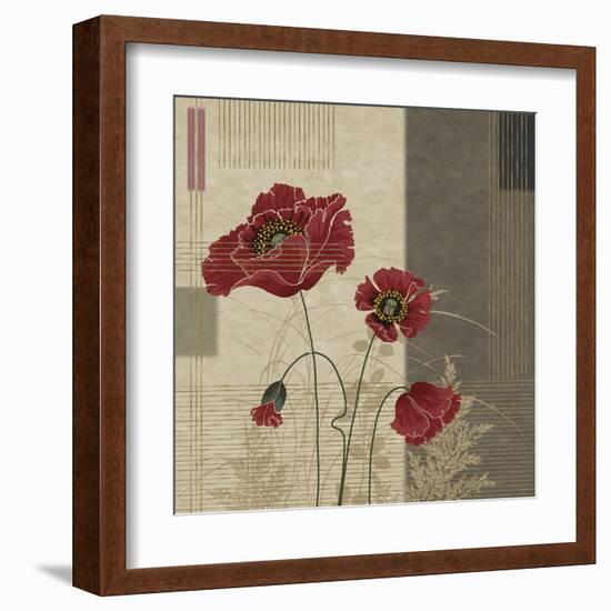 Papavar II-Linda Wood-Framed Giclee Print