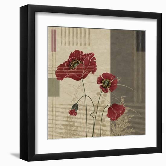 Papavar II-Linda Wood-Framed Giclee Print