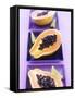 Papaya Halves and Lime Wedges-Maja Smend-Framed Stretched Canvas
