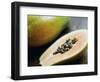 Papaya (Pawpaw) Sliced Open to Show Black Seeds-Lee Frost-Framed Photographic Print