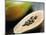 Papaya (Pawpaw) Sliced Open to Show Black Seeds-Lee Frost-Mounted Photographic Print