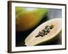 Papaya (Pawpaw) Sliced Open to Show Black Seeds-Lee Frost-Framed Photographic Print