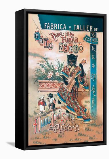 Papel Para Fumar: Gato Negro-null-Framed Stretched Canvas