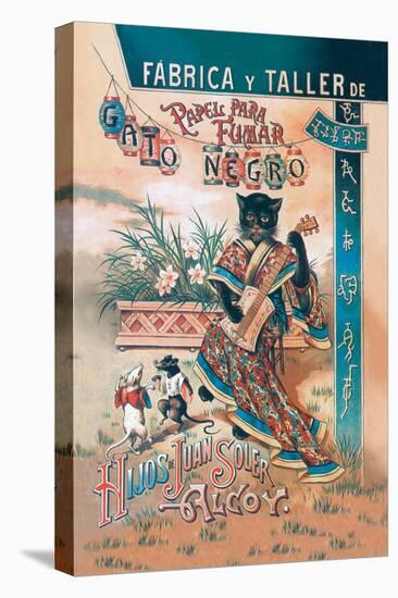 Papel Para Fumar: Gato Negro-null-Stretched Canvas