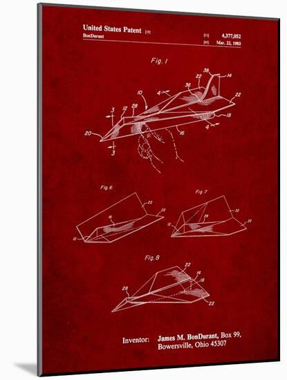 Paper Airplane Patent-Cole Borders-Mounted Art Print