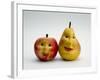 Paper Apple and Pear with Faces-Winfred Evers-Framed Photographic Print