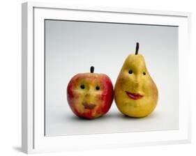 Paper Apple and Pear with Faces-Winfred Evers-Framed Photographic Print