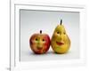 Paper Apple and Pear with Faces-Winfred Evers-Framed Photographic Print